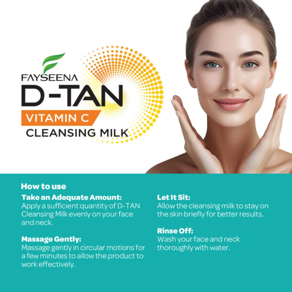 Fayseena D-Tan Cleansing Milk with Vitamin C - Image 3