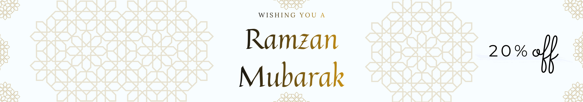 Ramazan Mubarak! Avail a 20% Discount.